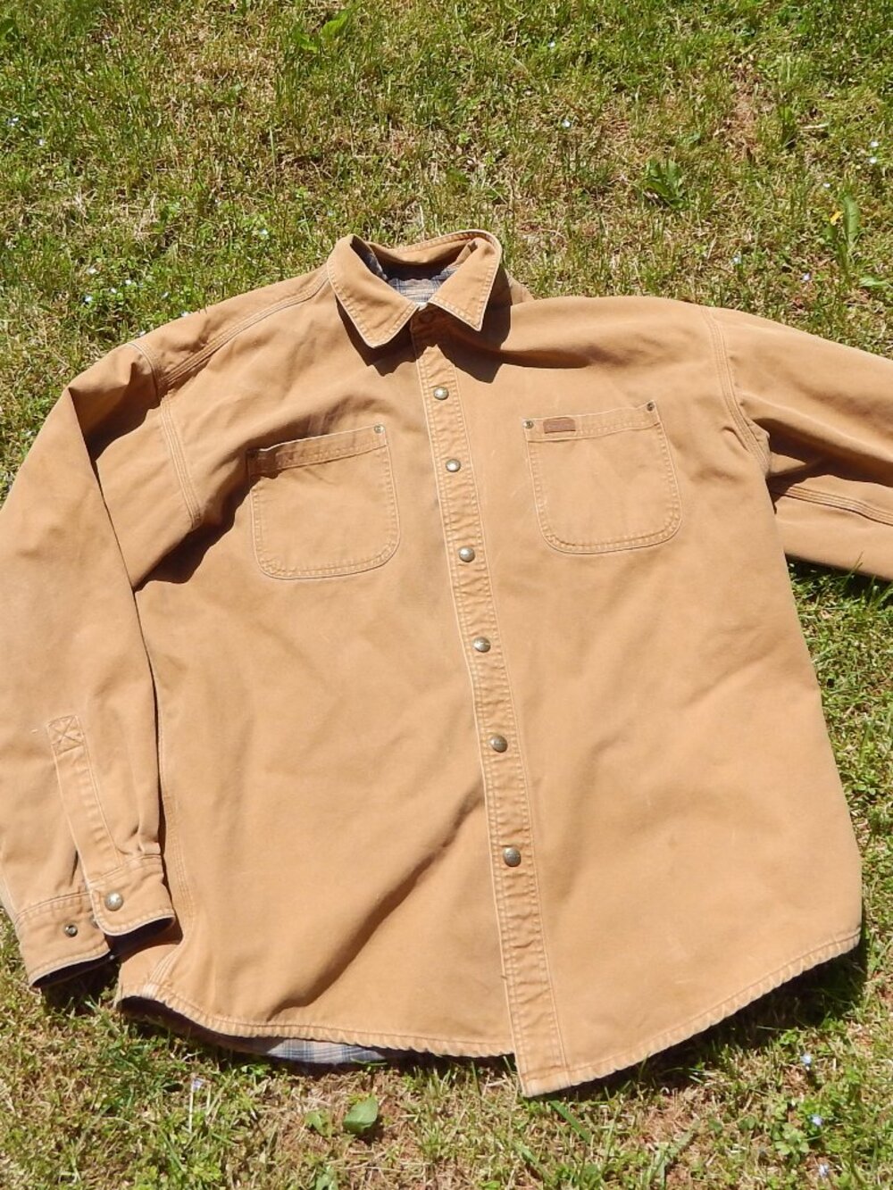 Carhartt Flannel Lined Shirt Jacket Size XL